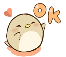 Round small bird sticker #11780124