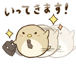 Round small bird sticker #11780134