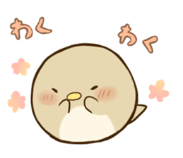 Round small bird sticker #11780144
