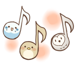 Round small bird sticker #11780148