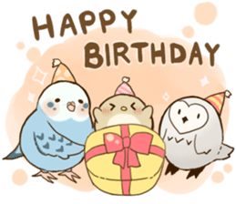 Round small bird sticker #11780149