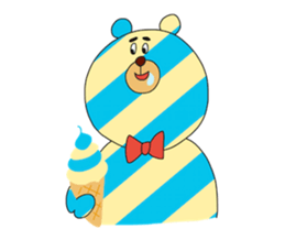 Striped Bear sticker #11782342