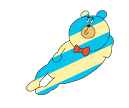 Striped Bear sticker #11782343