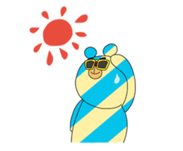 Striped Bear sticker #11782344