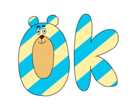 Striped Bear sticker #11782345