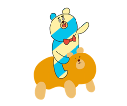 Striped Bear sticker #11782348