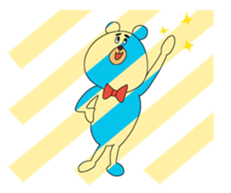 Striped Bear sticker #11782349