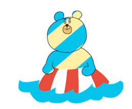 Striped Bear sticker #11782350