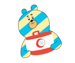 Striped Bear sticker #11782355