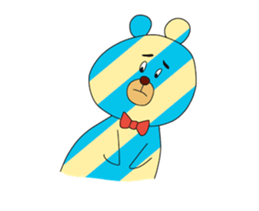 Striped Bear sticker #11782356