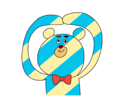 Striped Bear sticker #11782357