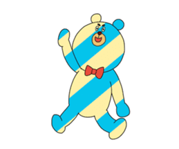 Striped Bear sticker #11782359