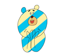Striped Bear sticker #11782363