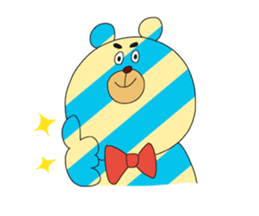 Striped Bear sticker #11782364