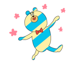 Striped Bear sticker #11782367