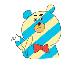 Striped Bear sticker #11782375