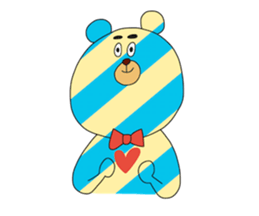 Striped Bear sticker #11782376