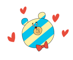 Striped Bear sticker #11782378