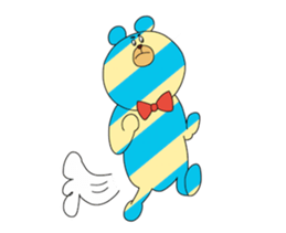 Striped Bear sticker #11782379