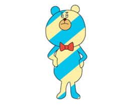 Striped Bear sticker #11782381