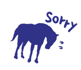 silhouette horce sticker #11782385