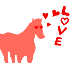 silhouette horce sticker #11782402
