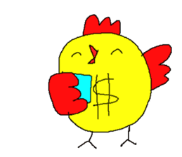 Happy Chicken gold sticker #11782707
