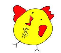 Happy Chicken gold sticker #11782712