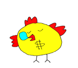 Happy Chicken gold sticker #11782713
