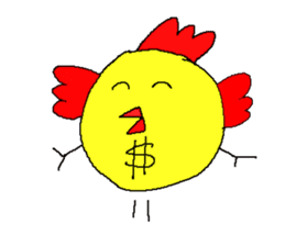 Happy Chicken gold sticker #11782715