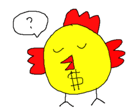 Happy Chicken gold sticker #11782716