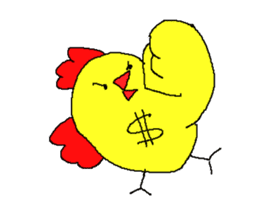 Happy Chicken gold sticker #11782718