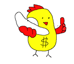 Happy Chicken gold sticker #11782721
