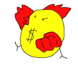 Happy Chicken gold sticker #11782723