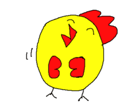 Happy Chicken gold sticker #11782724