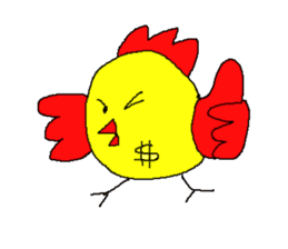 Happy Chicken gold sticker #11782726