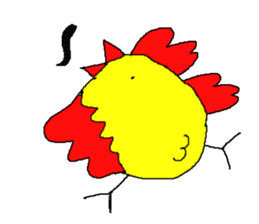 Happy Chicken gold sticker #11782729