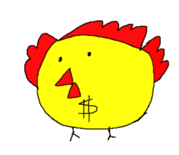 Happy Chicken gold sticker #11782731