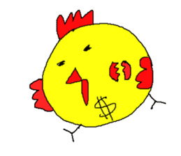 Happy Chicken gold sticker #11782736