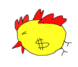 Happy Chicken gold sticker #11782737