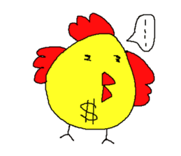 Happy Chicken gold sticker #11782740
