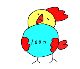 Happy Chicken gold sticker #11782741
