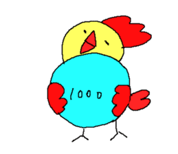 Happy Chicken gold sticker #11782741
