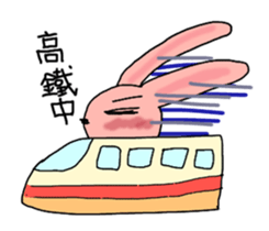 Pink Grumpy Rabbit-Food Lover sticker #11783724