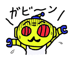 a retro robot sticker #11784068