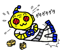a retro robot sticker #11784071