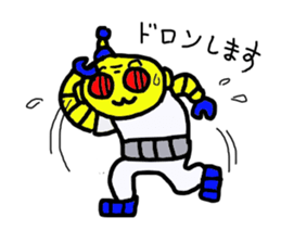 a retro robot sticker #11784079
