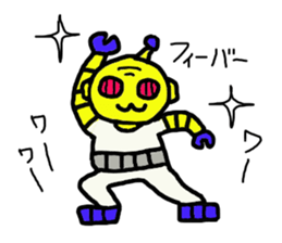 a retro robot sticker #11784088