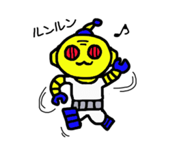 a retro robot sticker #11784090