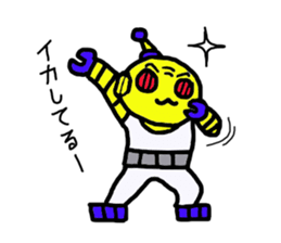 a retro robot sticker #11784092